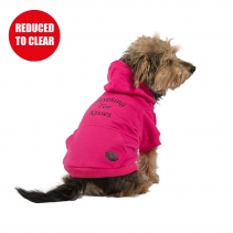 Pink Kisses Dog Hoodie L