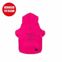 Pink Kisses Dog Hoodie L