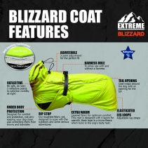 Extreme Blizzard Dog Coat Hi-Vis 25cm XS