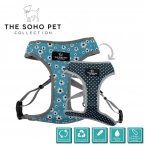 Daisy/Polka Dot Reversible Harness XS