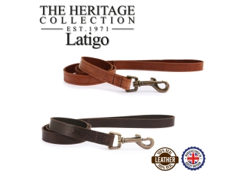 Latigo Leather Lead Havana 100cm x19mm