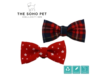 Tartan/Star Patterned Bow Tie (2 per pack)