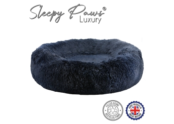 Super Plush Donut Bed 100cm Navy