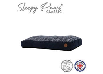 Blue and Grey Tartan Mattress 75 x 60cm