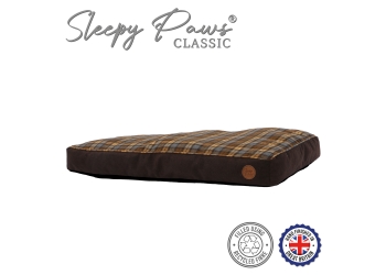 Brown And Blue Tartan Mattress 100 x 70cm