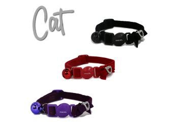 Velvet Heart Cat Collar Red