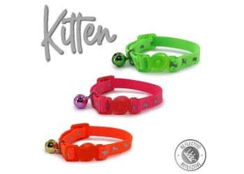 Hi-Vis Safety Kitten Collar Orange