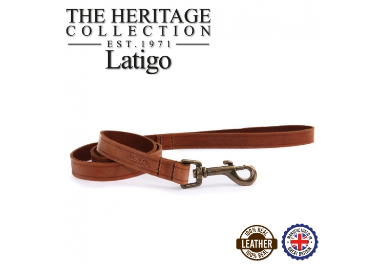 Latigo Leather Lead Chestnut 100cm x19mm