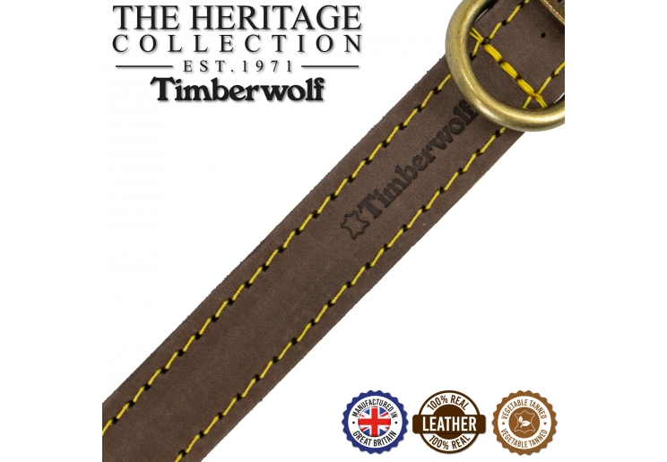 Timberwolf Leather Collar Sable 20-26cm Size 1