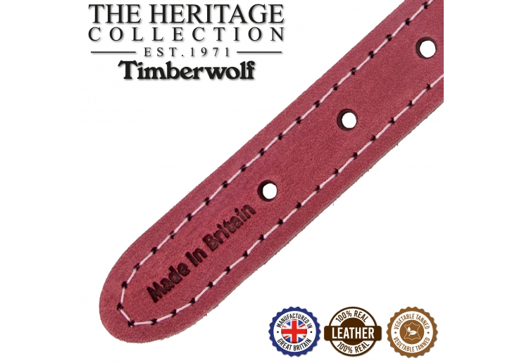 Timberwolf Leather Collar Raspberry 20-26cm Size 1