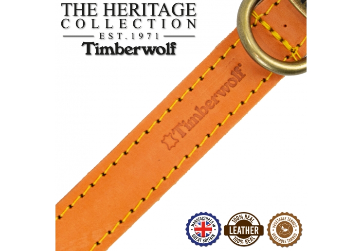 Timberwolf Leather Collar Mustard 20-26cm Size 1