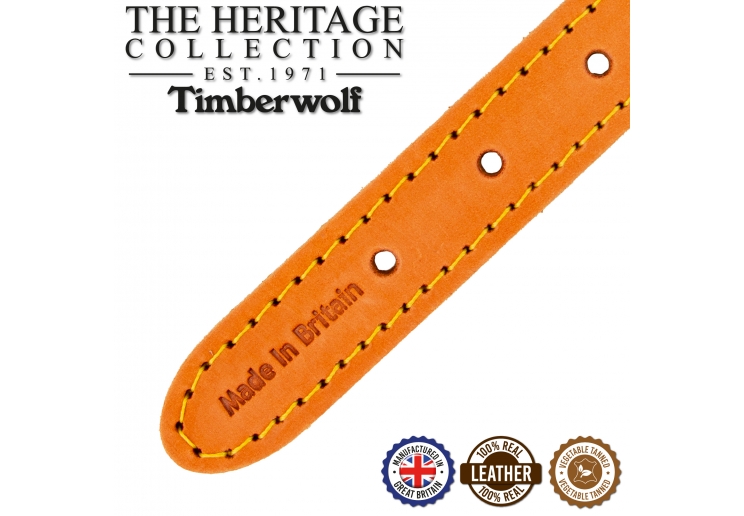 Timberwolf Leather Collar Mustard 20-26cm Size 1