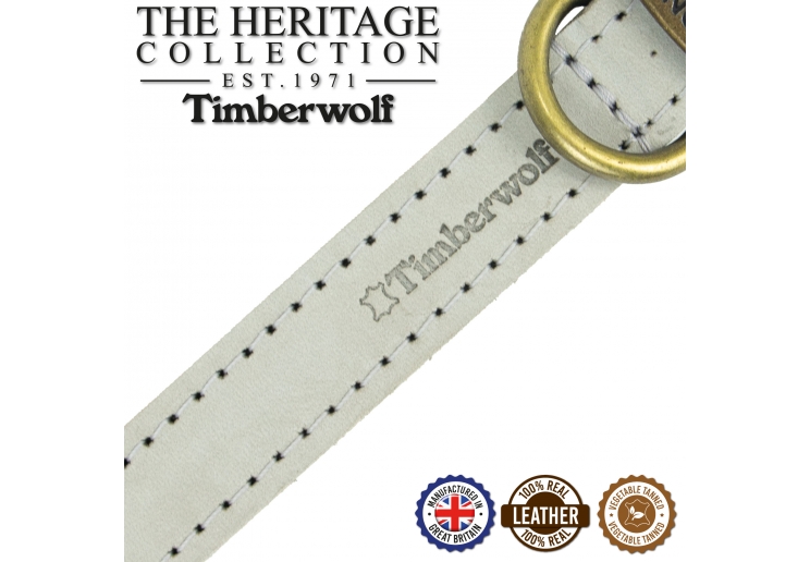 Timberwolf Leather Collar Light Grey 20-26cm Size1