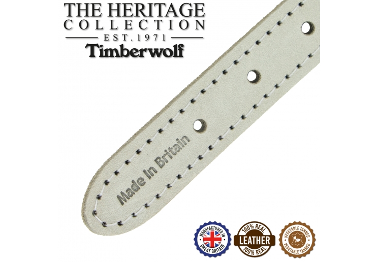 Timberwolf Leather Collar Light Grey 20-26cm Size1