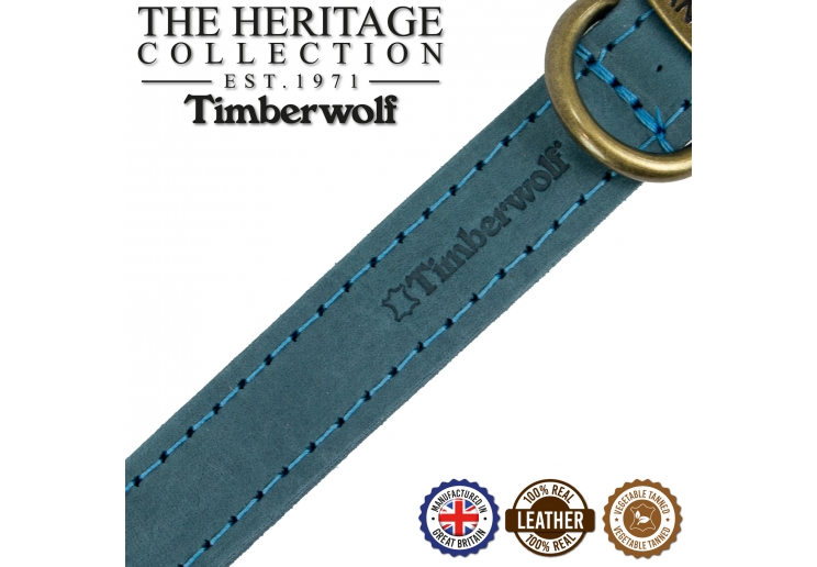 Timberwolf Leather Collar Blue 26-31cm Size 2