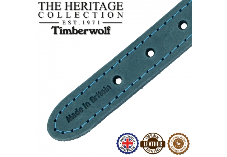 Timberwolf Leather Collar Blue 26-31cm Size 2