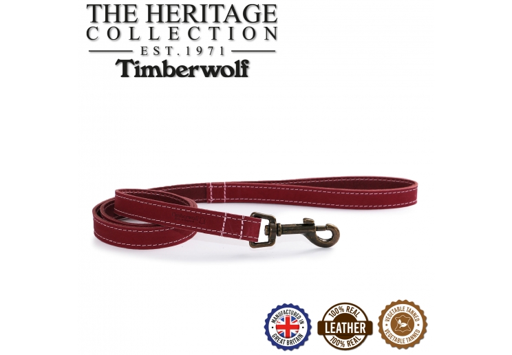 Timberwolf Leather Lead Raspberry 1mx19mm