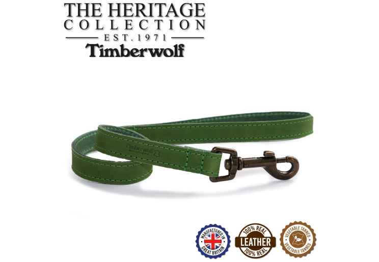 Timberwolf Leather Lead Green 60cmx19mm