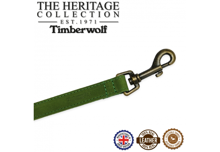 Timberwolf Leather Lead Green 60cmx19mm