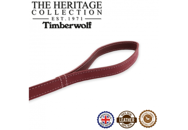 Timberwolf Leather Lead Raspberry 60cmx19mm