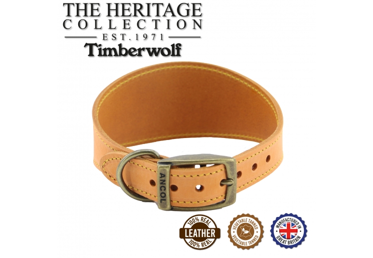 Timberwolf Greyhound Collar Mustard 34-43cm