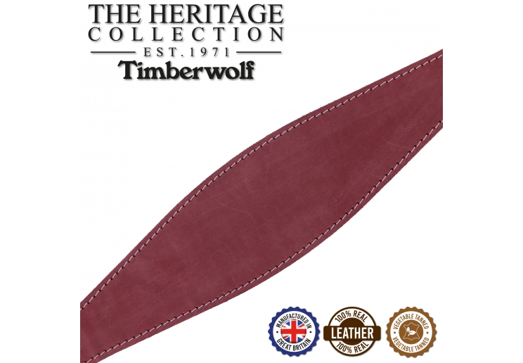 Timberwolf Whippet Leather Collar Raspberry30-34cm