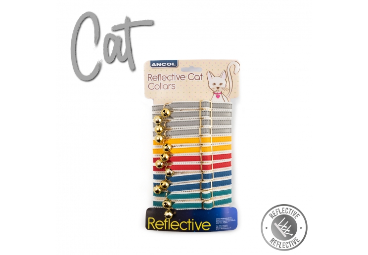 12 x Cat Collar Display Cards Reflective