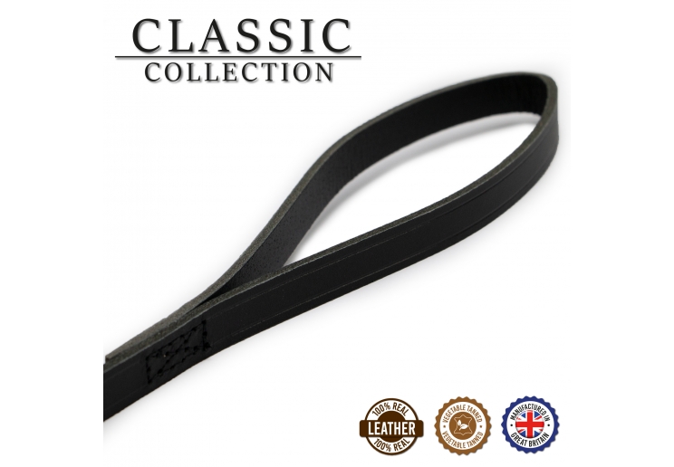 Classic Leather Lead Black 1mx19mm