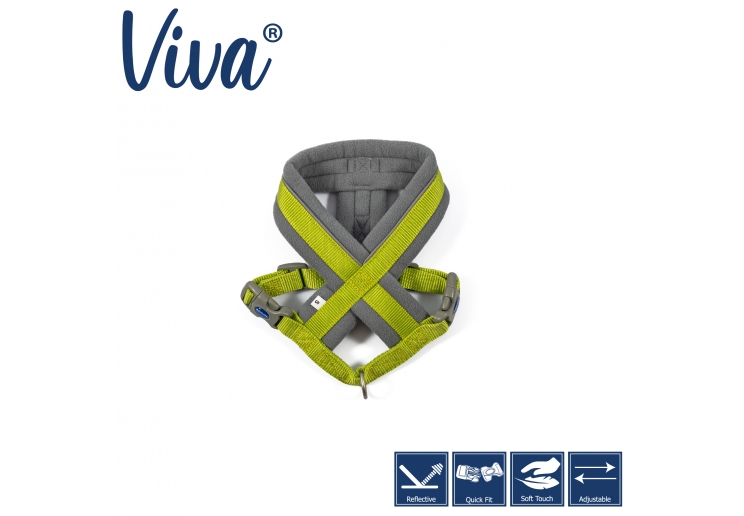 Viva Padded Harness Lime S 36-42cm