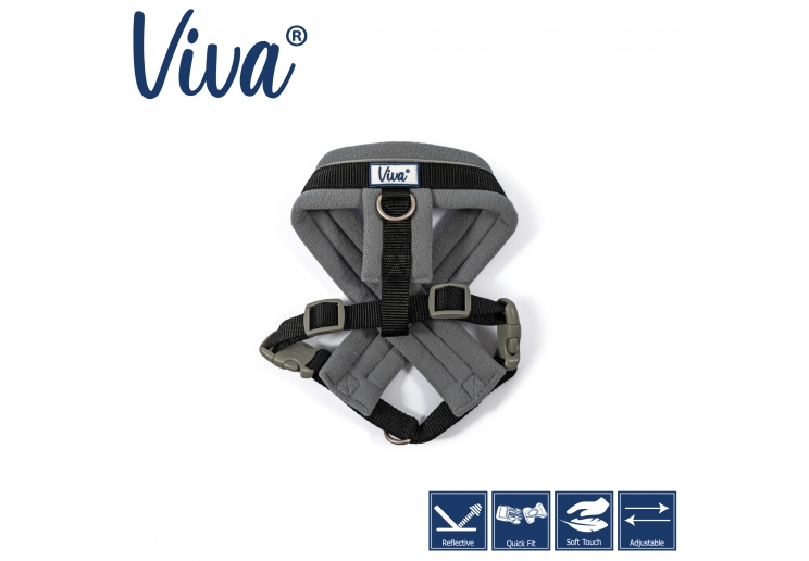 Viva Padded Harness Black M 41-53cm