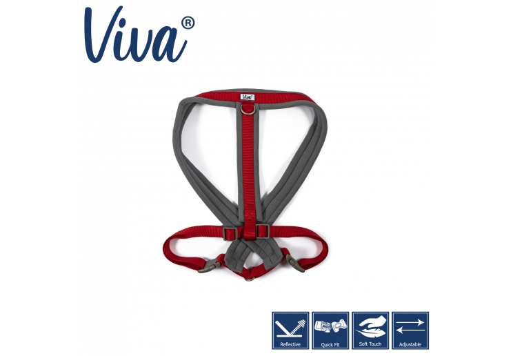 Viva Padded Harness Red XL 70-98cm