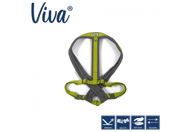 Viva Padded Harness Lime XL 70-98cm