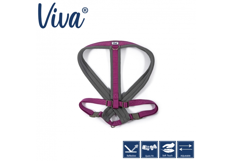 Viva Padded Harness Purple XL 70-98cm