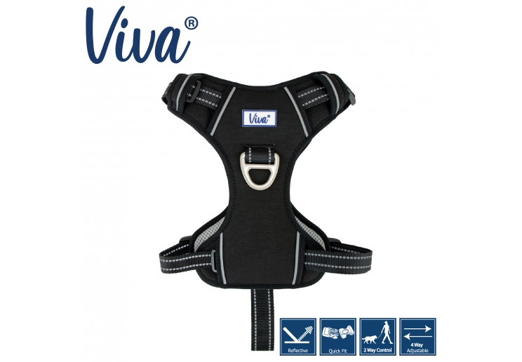 Viva  Exercise & Travel Harness Black S 35-45cm