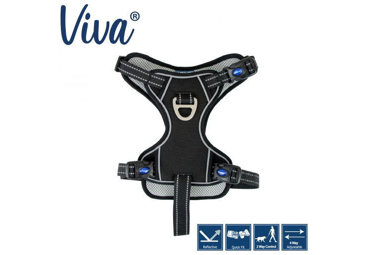 Viva  Exercise & Travel Harness Black S 35-45cm