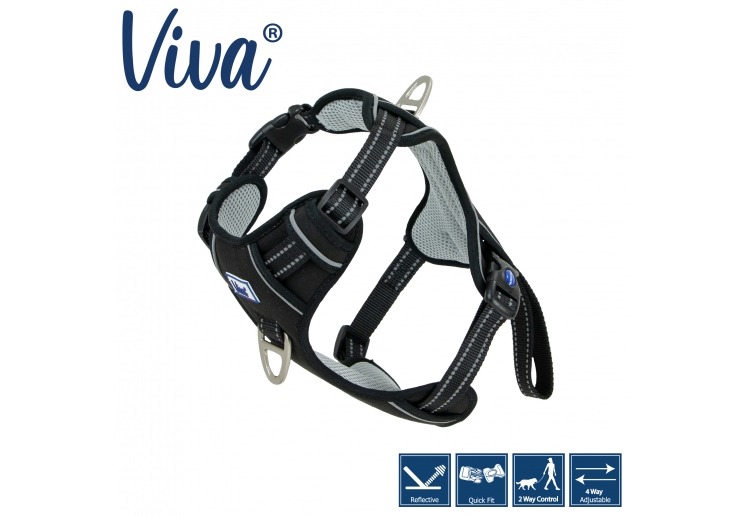 Viva  Exercise & Travel Harness Black S 35-45cm