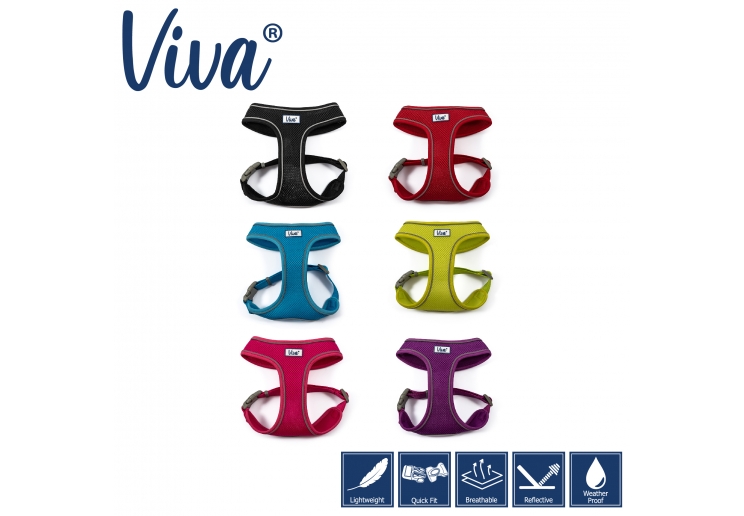 Viva Comfort Dog Harness Black XS 28-40cm