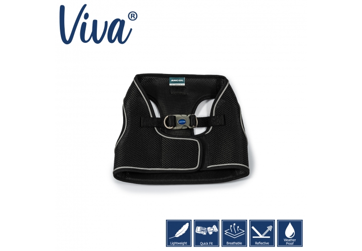 Viva Step-in Harness XS Black 30-36cm