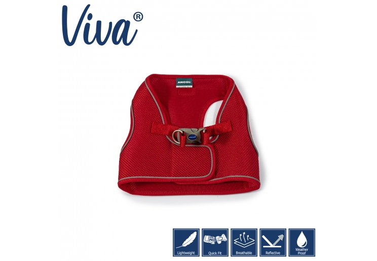 Viva Step-in Harness XS Red 30-36cm