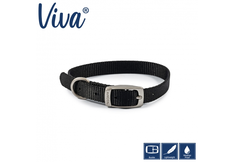 Viva Collar Black 20-26cm Size 1