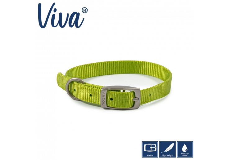 Viva Collar Lime 20-26cm Size 1