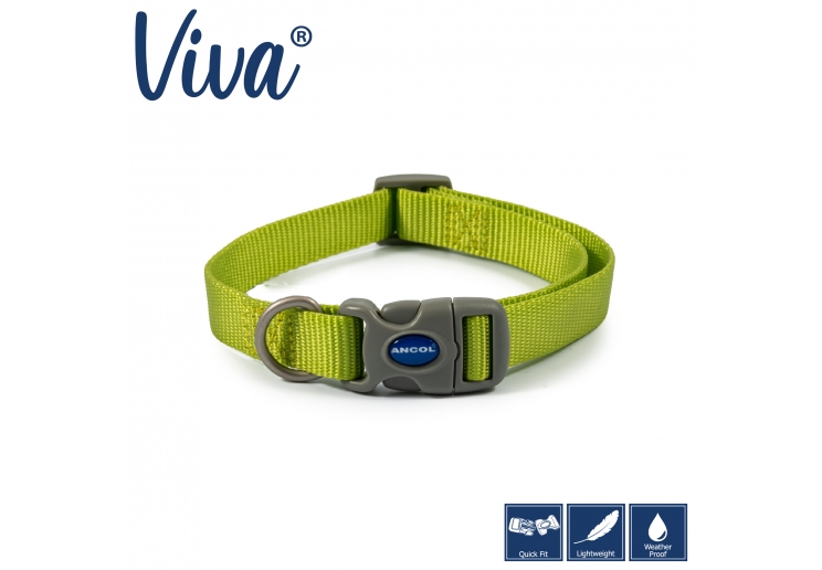 Viva Adjustable Collar Lime 20-30cm Size 1-2