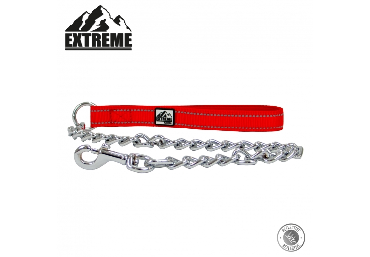 Extreme Extra Heavy Chain Lead Red 80cm