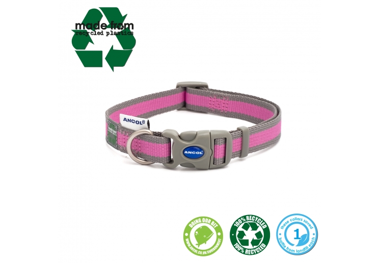 Grey and pink dog collar best sale