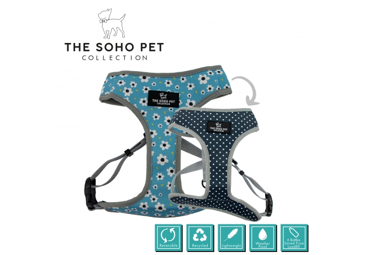 Daisy/Polka Dot Reversible Harness L