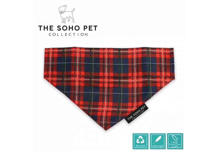 Tartan/Star Patterned Bandana (2 per pack)