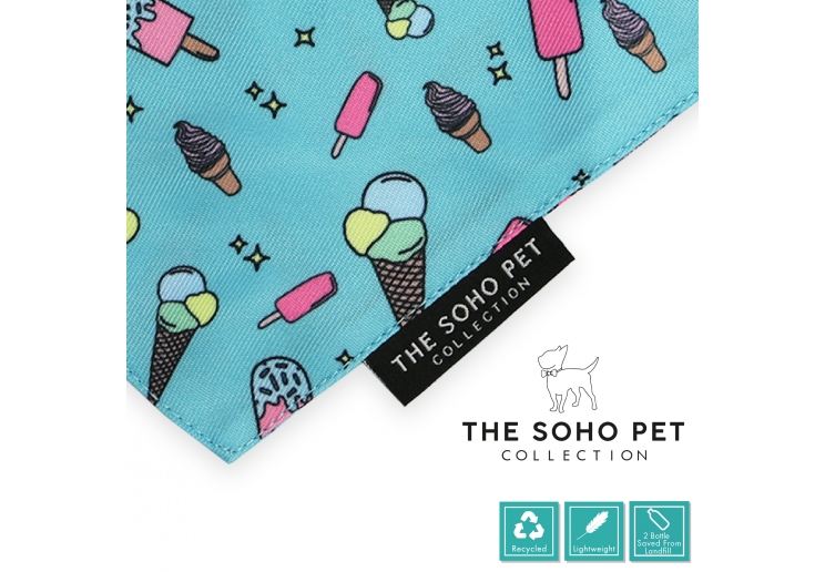 Dino/Ice Cream Patterned Bandana (2 per pack)