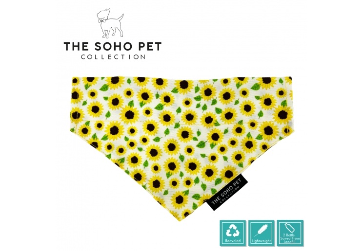 Sunflower/Yellow Check Patterned Bandana 2 per pk