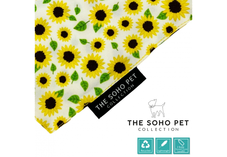 Sunflower/Yellow Check Patterned Bandana 2 per pk