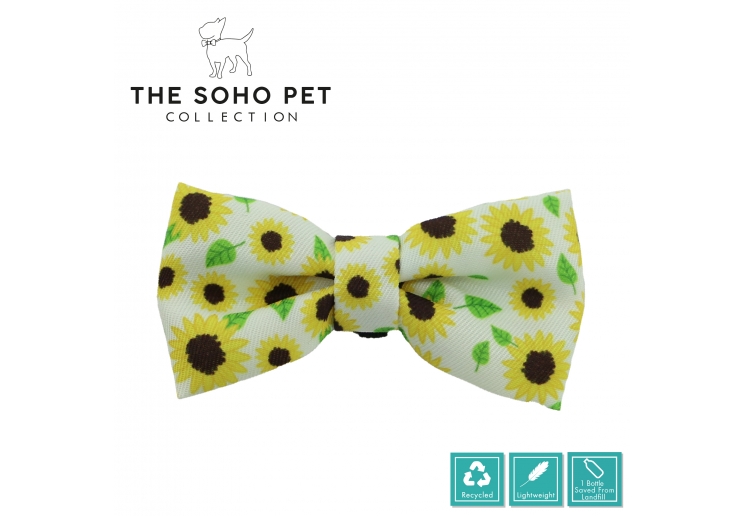 Sunflower/Yellow Check Patterned Bow Tie 2 per pk